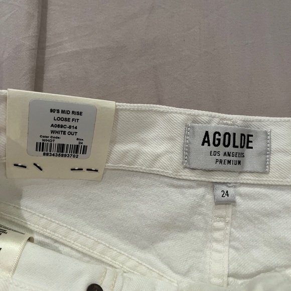 AGOLDE White 90’s Mid Rise Loose Fit Jeans - Picture 5 of 6